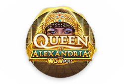 Microgaming - Queen of Alexandria Wowpot! slot logo